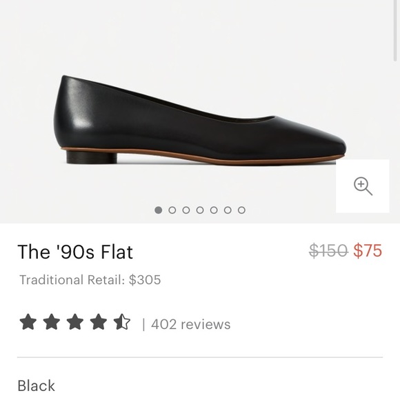Everlane Shoes - Everlane ‘90s flat new in box - black